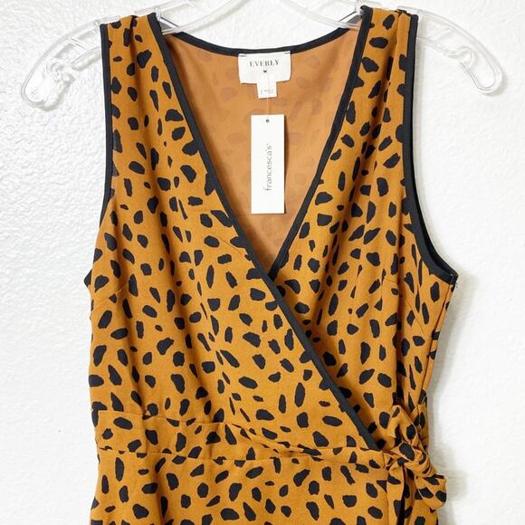 Francesca's Collections Everly Mini Women Small Brown Black Dress - Picture 3 of 6